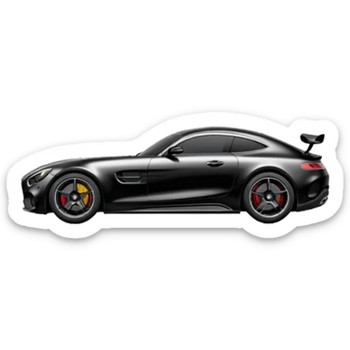 a black amg gt43 side view emoji sticker