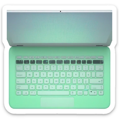 Mint green laptop  sticker