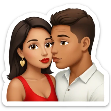 Tefi Valenzuela Peru Instagram Model kissing Josh King Madrid sticker
