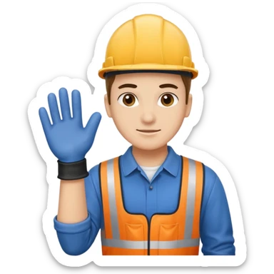 Stair Spotter + gloves, Apartment Movers. sticker