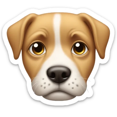 Dog with very very very sad puppy eyes sticker
