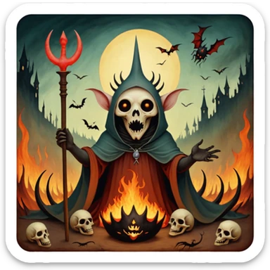 hieronymus bosch phantasmagoric depictions of hell sticker