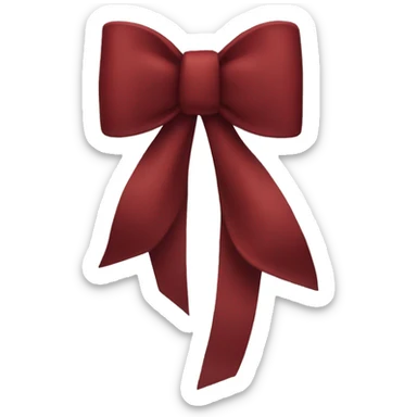 Dark red iPhone bow sticker
