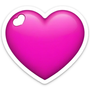 Magenta heart sticker
