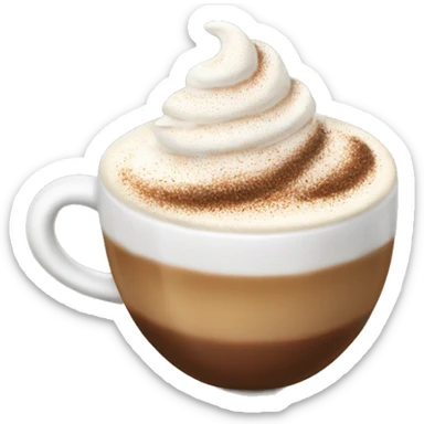 “Cappuccino with frothy milk and a sprinkle of cocoa on top.” sticker