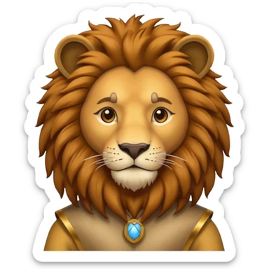 man in lion  costume  sticker
