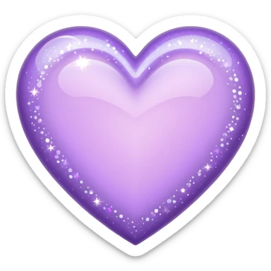 Light purple heart with sparkles  sticker