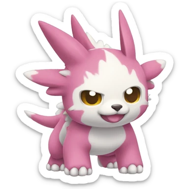 cute kawaii cool Digimon-Fakemon-animal full body sticker
