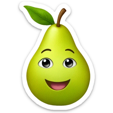 A happy little pear sticker