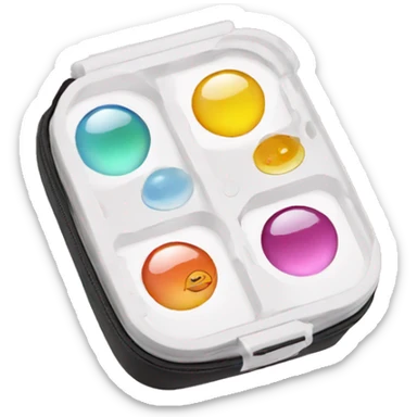 contact lenses travel case sticker