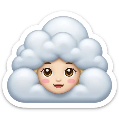 hazme una nube cute para mi tiendas de variedades femenina sticker