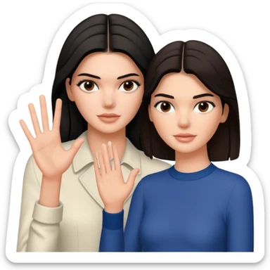 kendall jenner gibt einer anderen Frau die Hand sticker