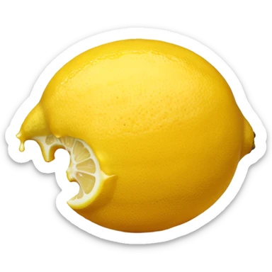 The leftovers of a lemon after squeezing it sticker