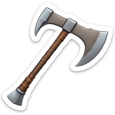 barbarian axe sticker