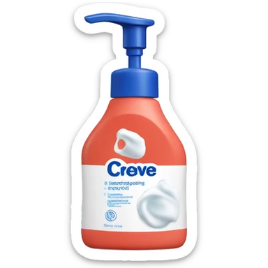 cerave washing foam bottle sticker