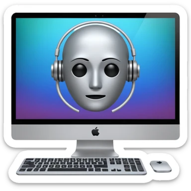 AI webflow on a computer - really complicated, no faces sticker