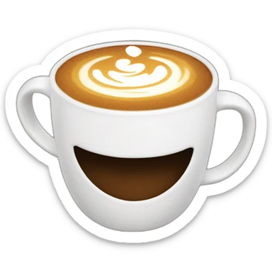 living happy female coffee cup white sticker