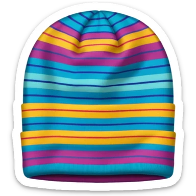 horizontal striped beanie sticker