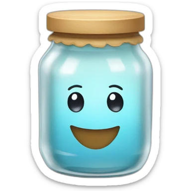 happy jam jar sticker