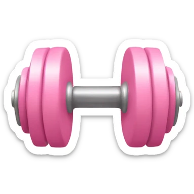 Light Pink dumbell  sticker