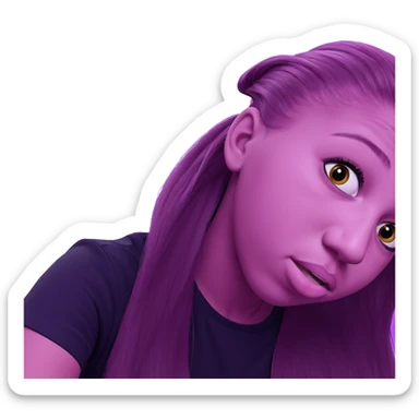 girl with long hair sticker