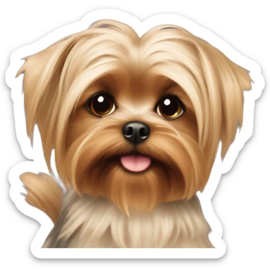 Silky teacup Yorky sticker