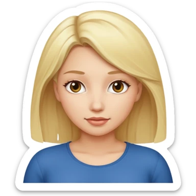 Blonde hair naked with big butt sticker