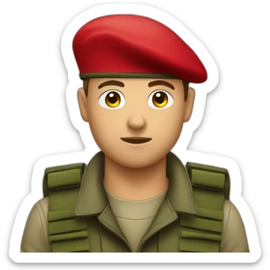 red beret paratrooper sign head emojis sticker