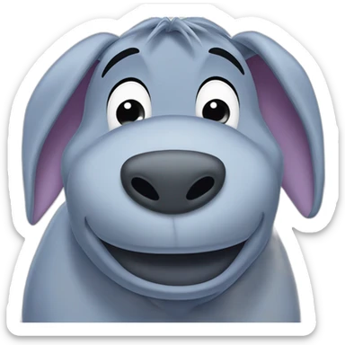Eeyore from winnie the pooh  sticker