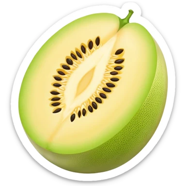 honeydew whole yellow melon oval shape sticker