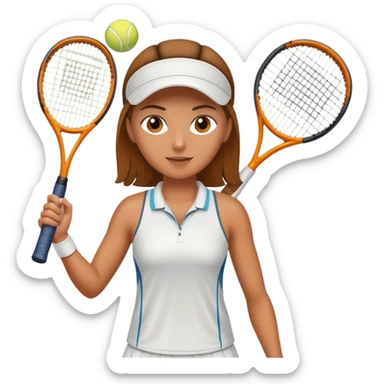 a female tennis player sticker