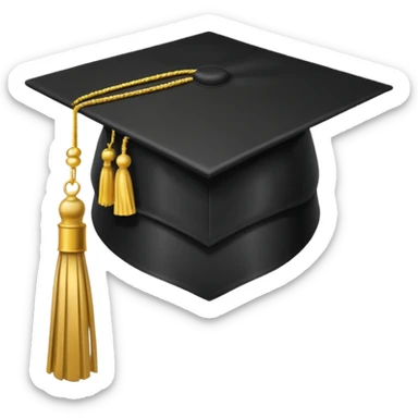 graduate cap sticker