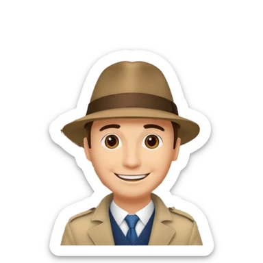 Homme. Créole réunionnais avec chapeau tour effeil sticker