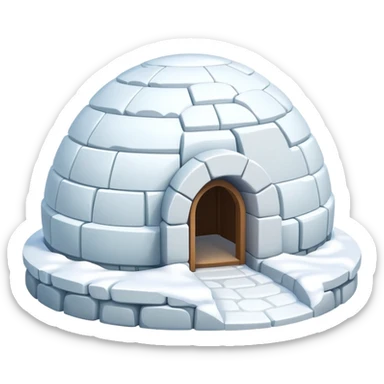 Igloo with curved entrance sticker