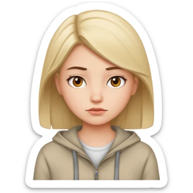 fake costumer loyalty, girl that doesn't care, she is like whatever sticker