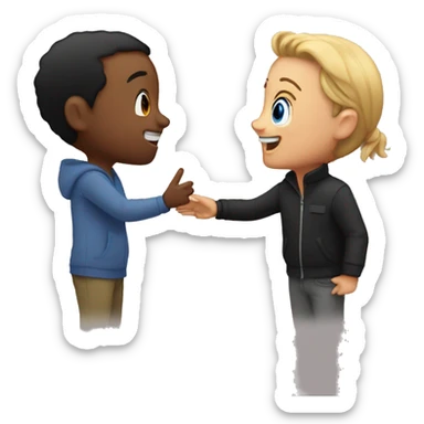 Avery saying hi to Charlie  sticker