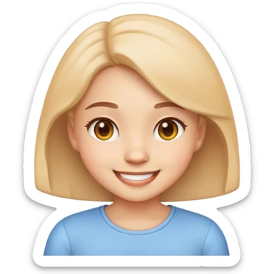 Cute girlie emoji sticker