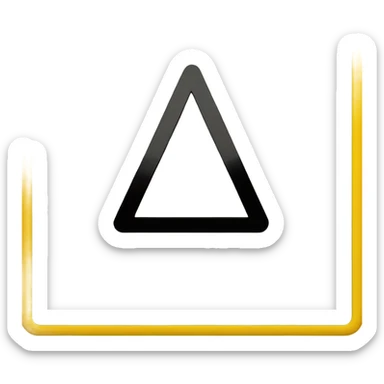 alert road sign tirangular shape, with yellow background and clear black color exclamation mark at center sticker