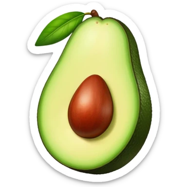 Aguacate con labios grandes  sticker