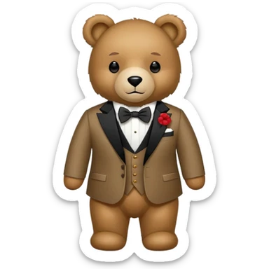 Ralph Lauren Polo Bear teddy bear wearing a suit and bowtie sticker