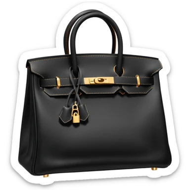 black hermes bag sticker