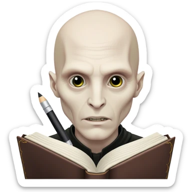 voldemort WRITING A DIARY sticker