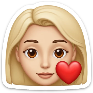 heart eyes with a weird smirk sticker