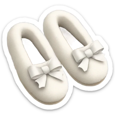 cozy slippers with white bows sticker