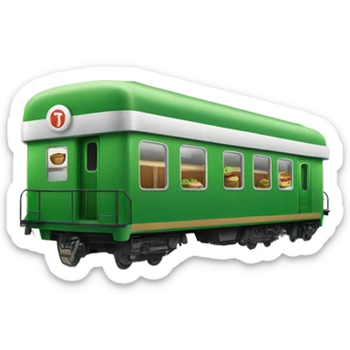 Green train restaurant  sticker