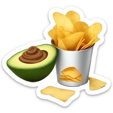 chips and a side guacamole  sticker