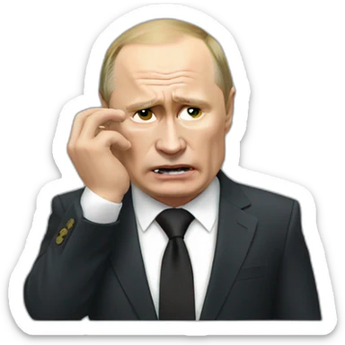 putin in pain sticker