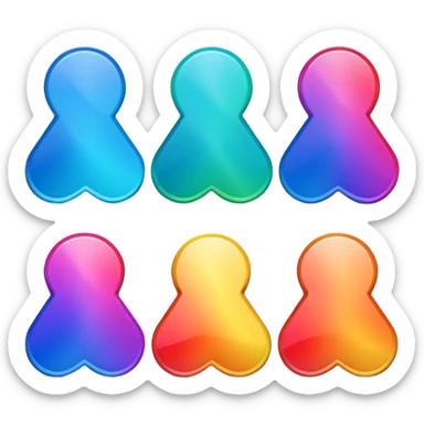 Davinci resolve "Power grades" shape, glossy iconm (rainbow colors) sticker