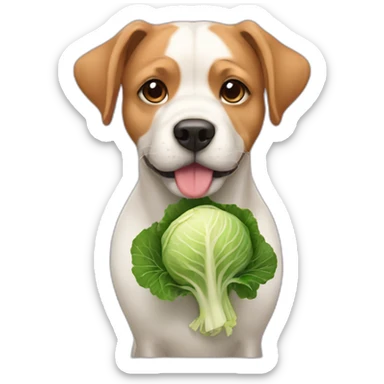 dog a cabbage sticker