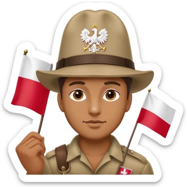 Man polish patriot patriot poland
 sticker